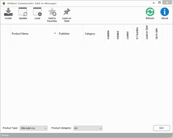 Ribbon Commander Add-in Manager